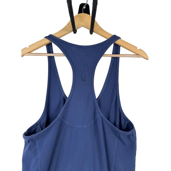 Free People Movement Flow Flare one piece Jumpsuit navy sz M - Picture 5 of 9